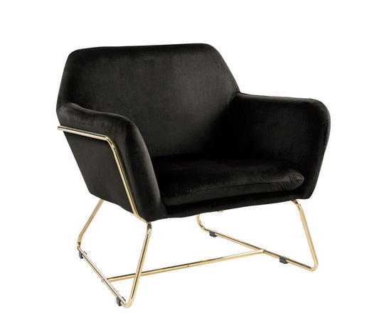 Keira - Velvet Accent Chair With Metal Base