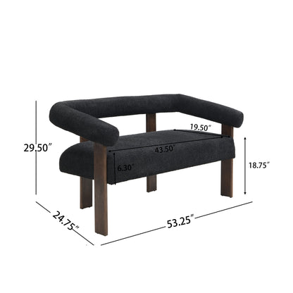 Modern Round Armrest Loveseat