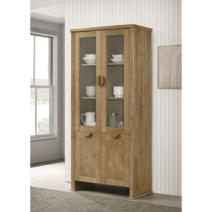Dreydon - 4 Door Display Cabinet - Light Brown