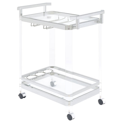Kempton - 2 Tier Bar Cart - Chrome