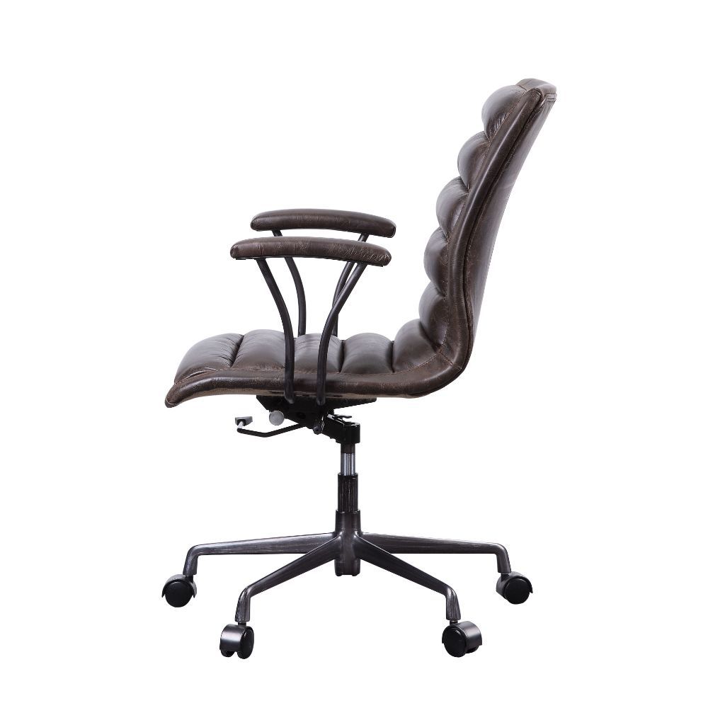 Zooey - Office Chair - Distress Chocolate Top Grain Leather