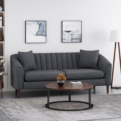 Contemporary 3 Seater Sofa With Plush Accents