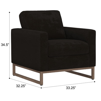 Accent Chair With Track Arm Design