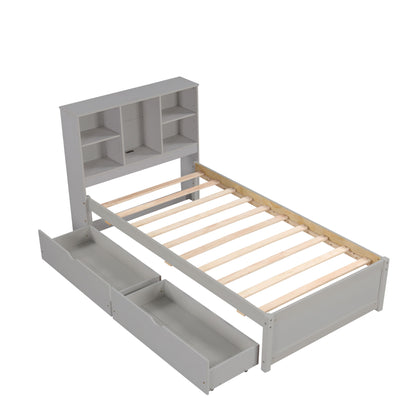 Bed Frame With Built In USB Port And 2 Drawers