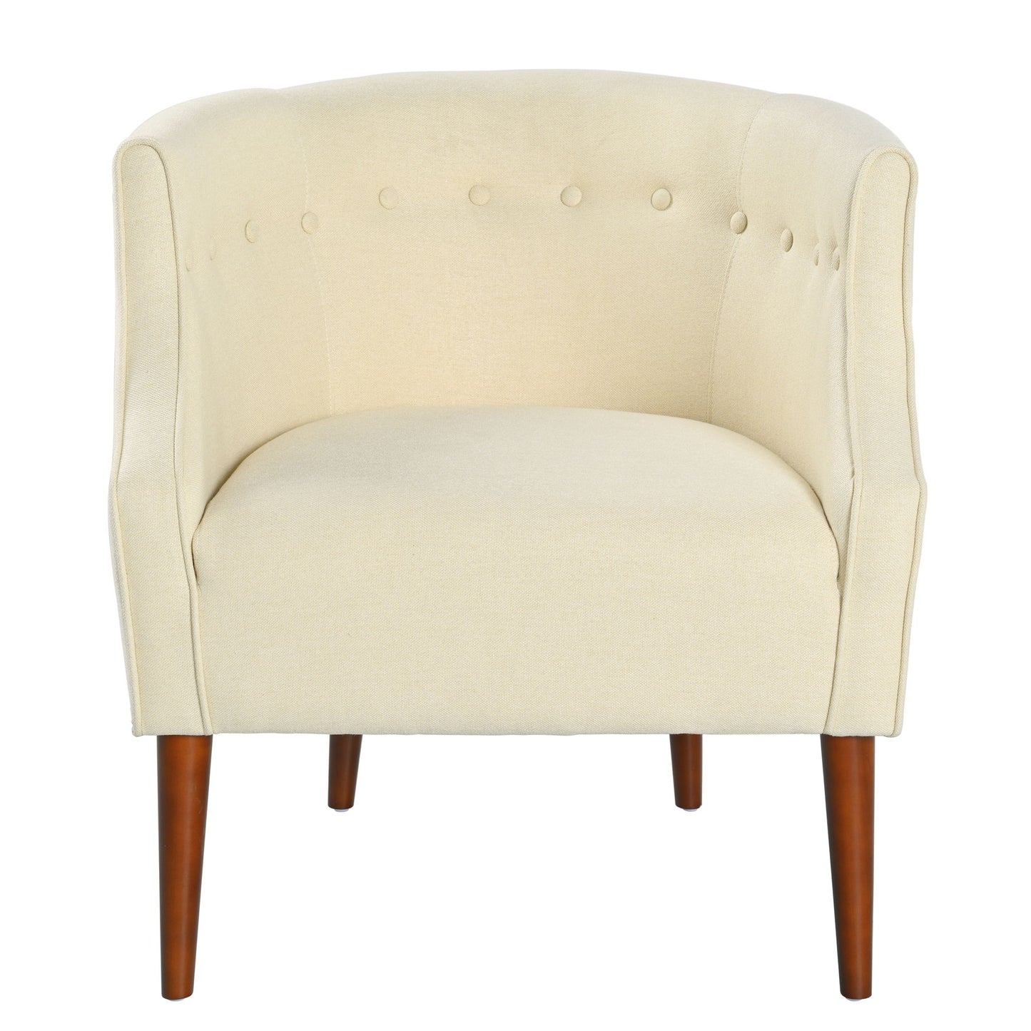 Contemporary Upholstered Club Chair With Button Tufting
