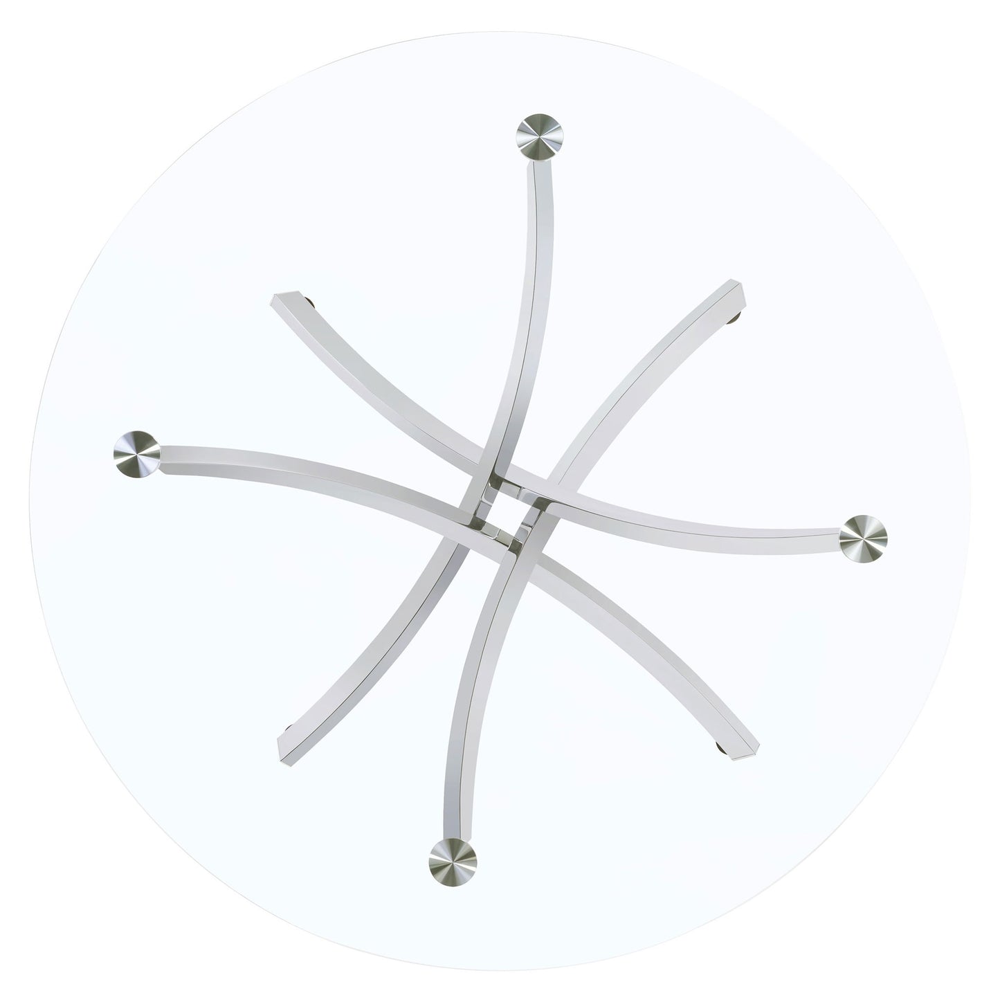 Declan - Round Top Dining Table - Chrome