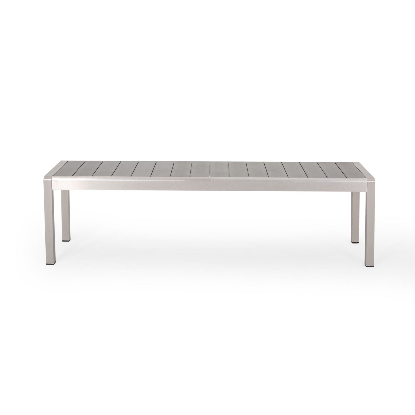 Outdoor Modern Aluminum Dining Bench, Durable And Elegant Design