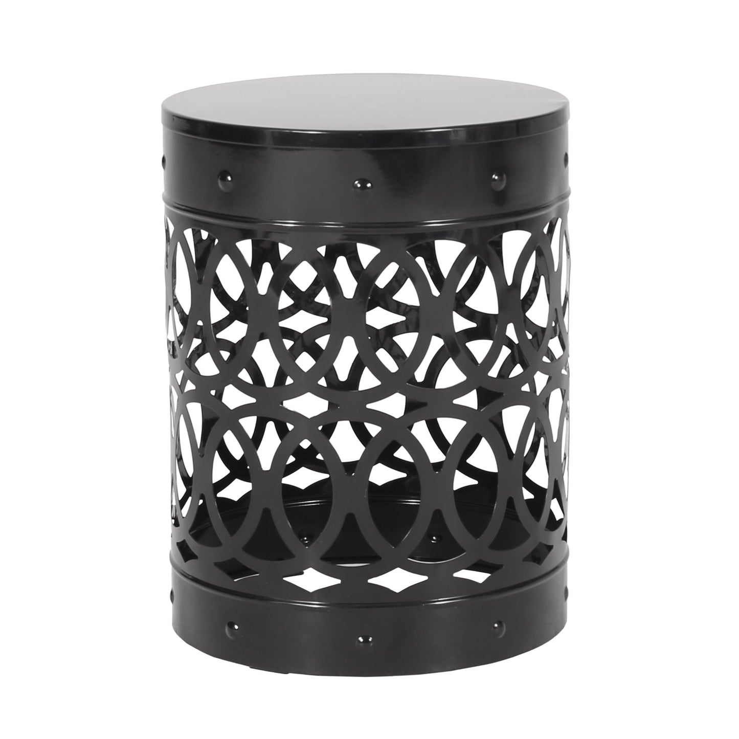 Outdoor Metal Large End Table, Modern Design
