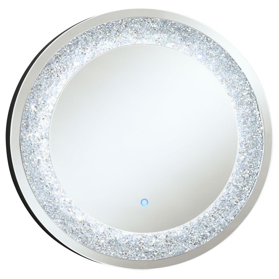 Landar - Round LED Light Wall Mirror - Silver