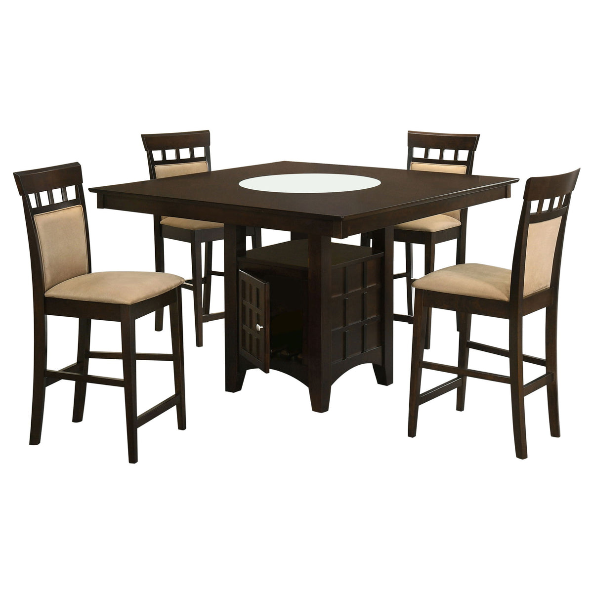 Gianna - 5 Piece Counter Height Dining Set - Cappuccino