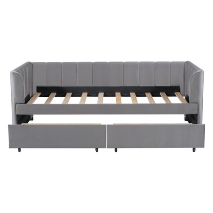 Upholstered Daybed With Ergonomic Design Backrest