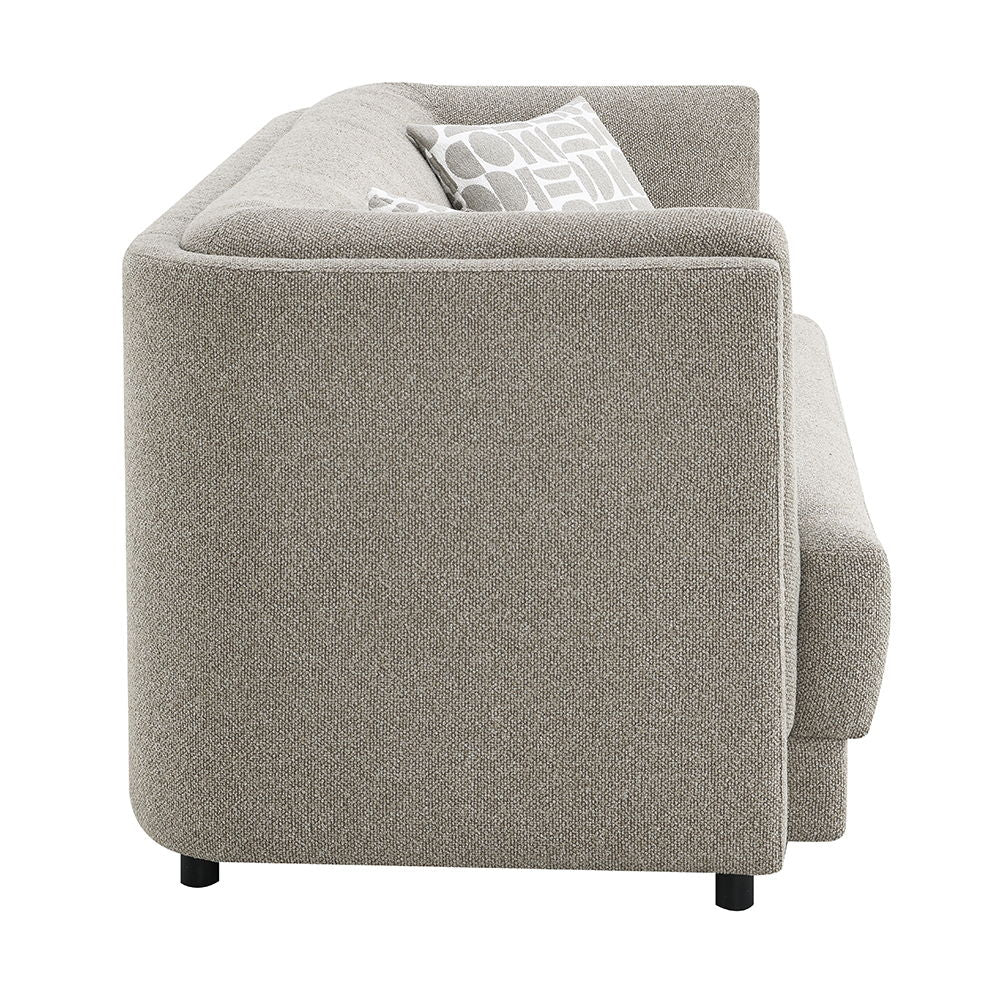 Glenda - Sofa With 3 Pillows - Gray Chenille