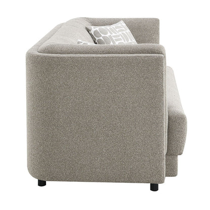 Glenda - Sofa With 3 Pillows - Gray Chenille