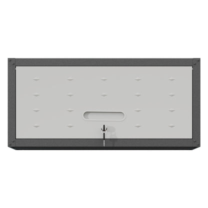 Heavy Duty Metal Wall Mounted Tool Storage Cabinet Steel Metal Garage Storage Cabinet - Black / Gray
