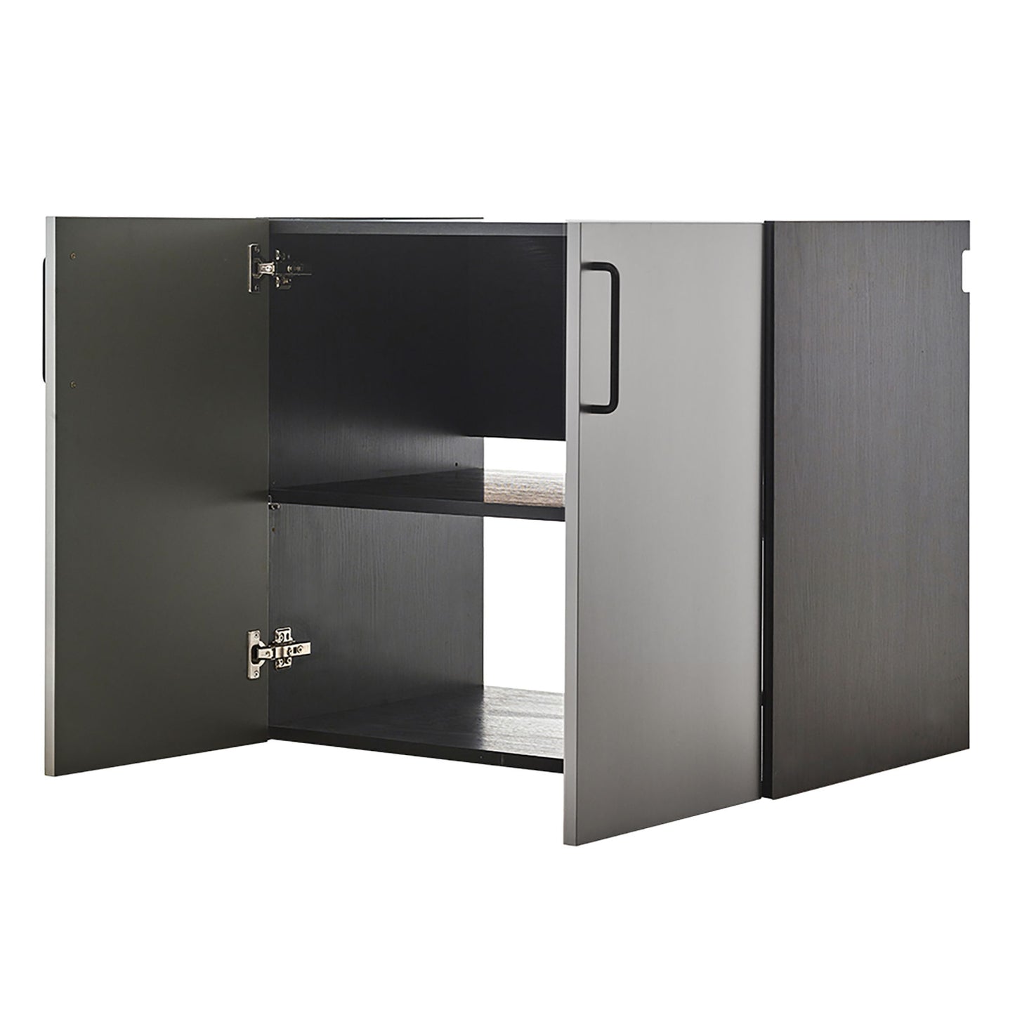 Astro Series - Metal Wall Mounted Base Door Storage Cabinet - Metallic Gray