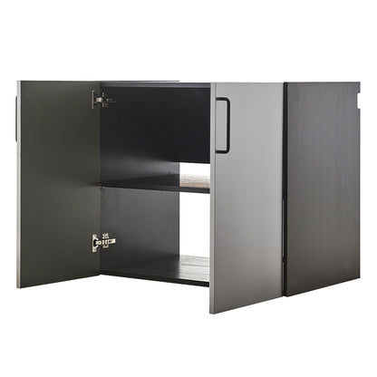 Astro Series - Metal Wall Mounted Base Door Storage Cabinet - Metallic Gray