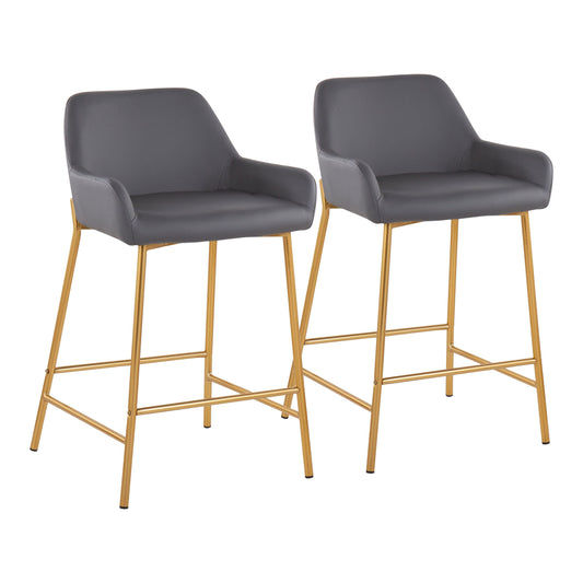 Daniella - Comfortable Contemporary Glam Fixed Height Counter Stool (Set of 2)