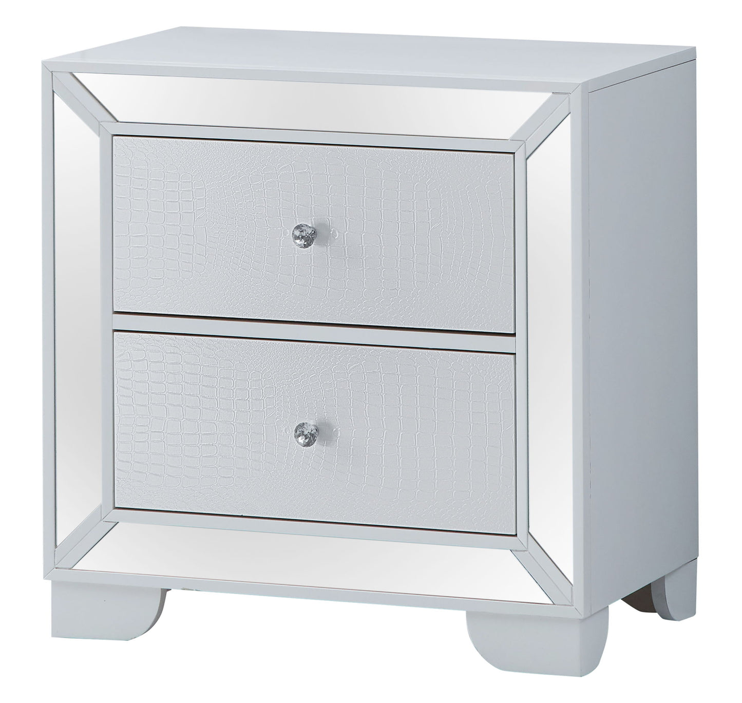 Nightstand Contemporary - Silver Champagne