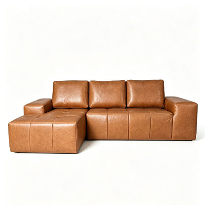Deep Seat L - Shaped Modular Sectional Sofa For Living Room - Brown