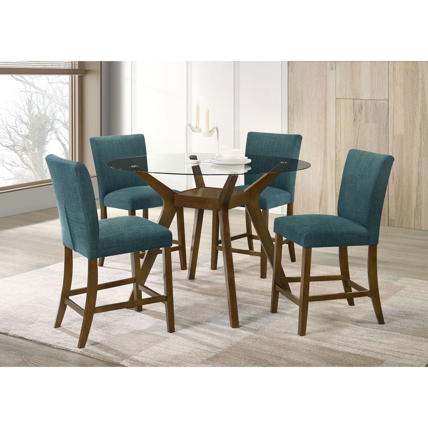 Flynn - 5 Piece Counter Height Dining Set