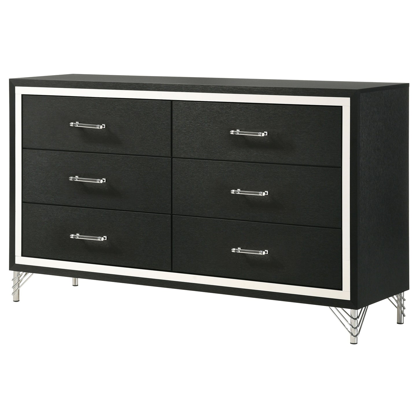 Lucia - 6-Drawer Dresser Cabinet - Black