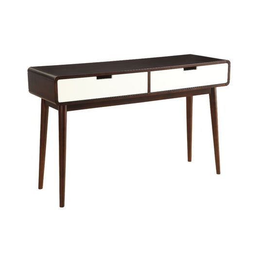 Christa - Accent Table - Espresso & White