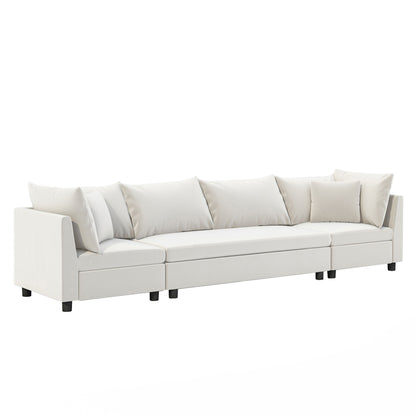 Modern Modular Sectional Oversized Couch Set With Pillows, Minimalist Style Wide Seat Comfy Sofa