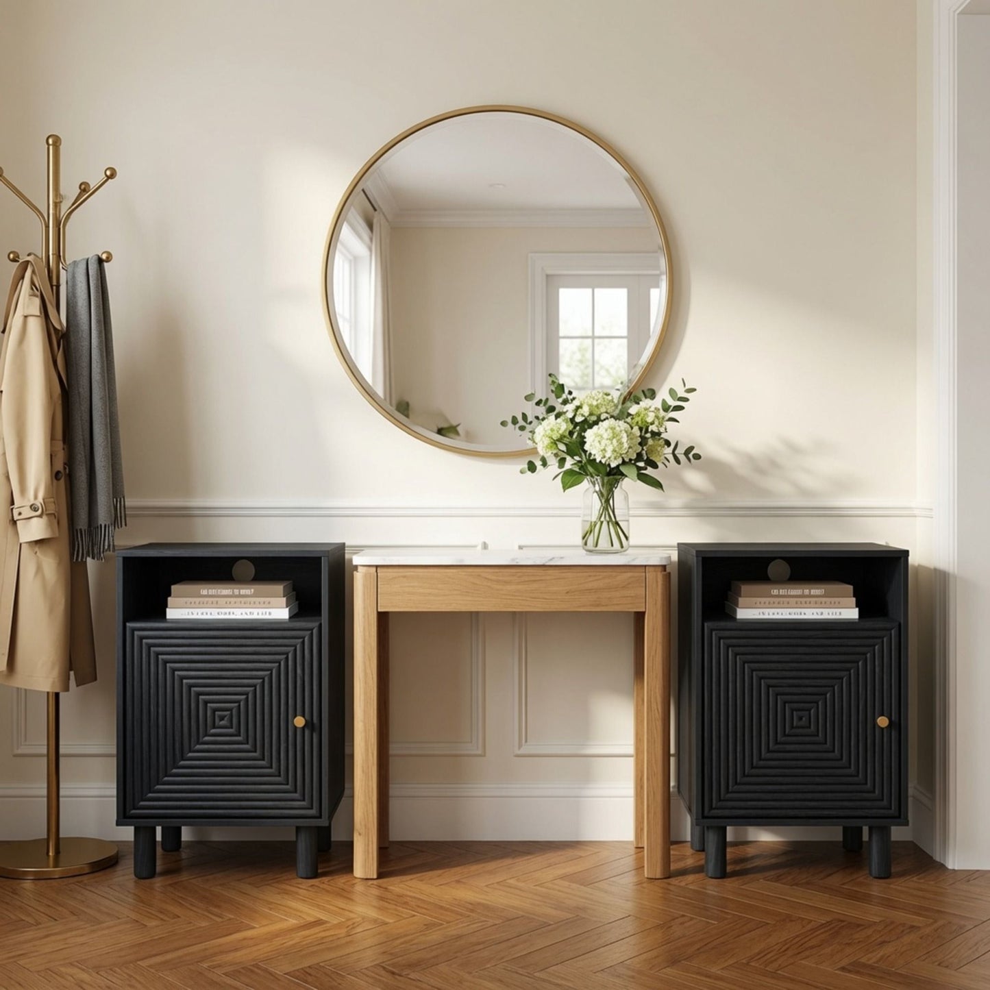 Nightstand With Charging Station & Storage