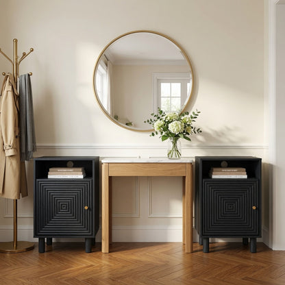 Nightstand With Charging Station & Storage