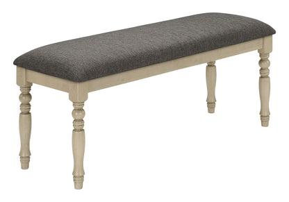 Bench, Rectangular, Upholstered, Transitional - Gray