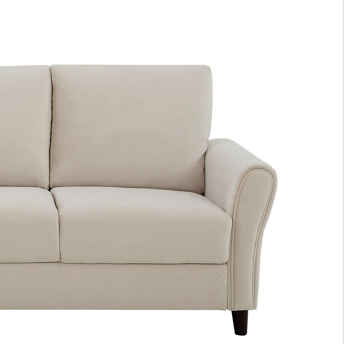 Patricia - Curved Arm 3 Seater Sofa - Ivory