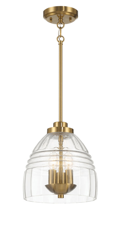 Ember - 3 Candle Lights Chain Pendant - Clear / Gold