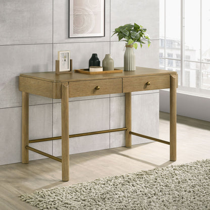 Benson - 2 Drawer Vanity Desk Makeup Table - Sand