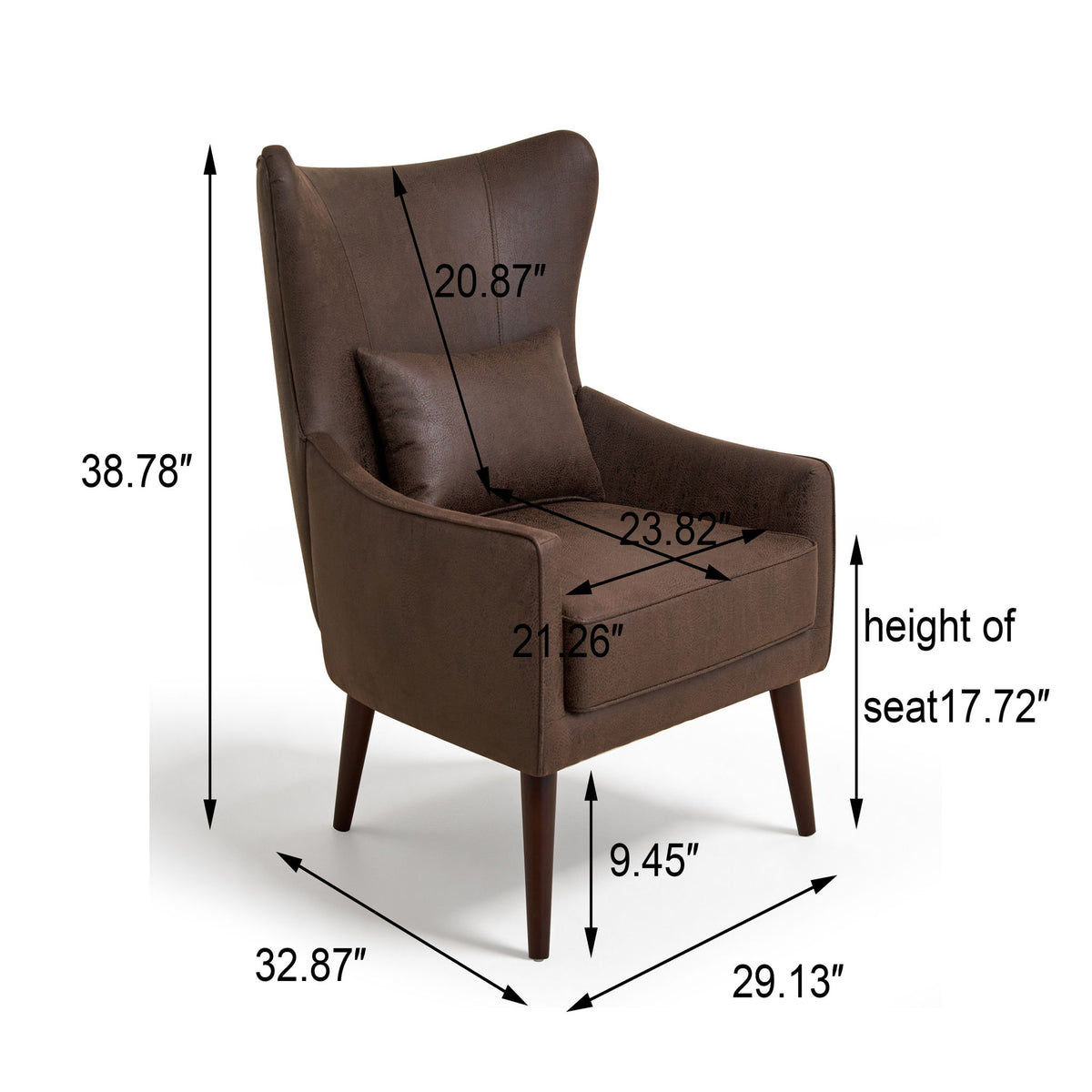 Leisure Chair With Curved Backrest