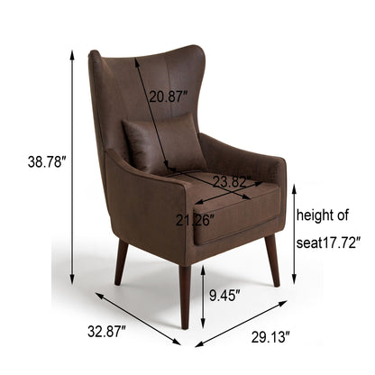 Leisure Chair With Curved Backrest