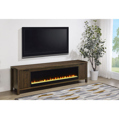 Alamitos - Electric Fireplace TV Stand With Flame Visualizer - Pine Wood