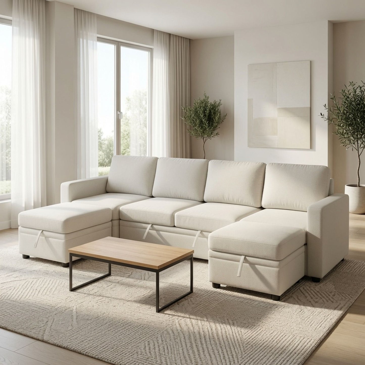 Square Ottoman For Living Room