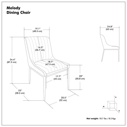 Melody - Versatile Upholstered Dining Chair (Set of 2)