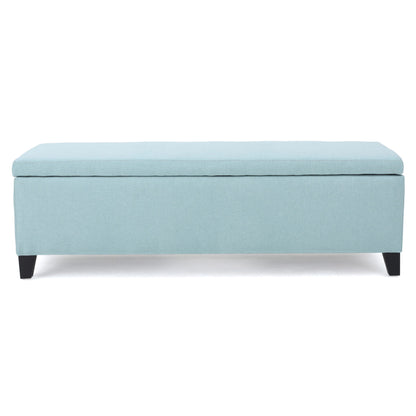 Contemporary Storage Ottoman Bench With Upholstery