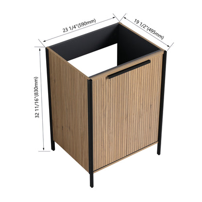 Contemporary Freestanding Bathroom Vanity With Adjustable Shelves