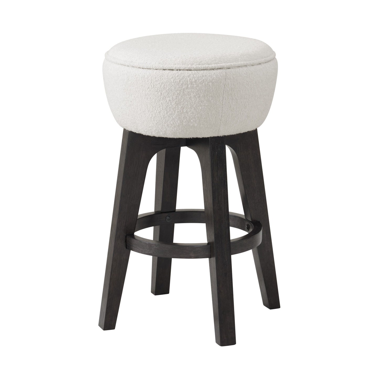 Backless Bar Stools With Soft Cushion (Set of 2) - Brown