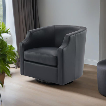 Emmett - Swivel Glider Barrel Chair With Clip Arm Design