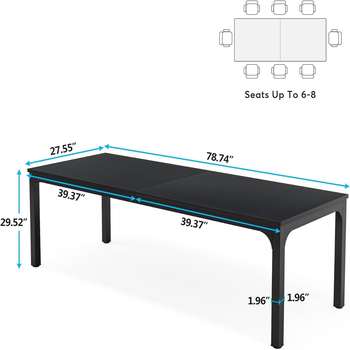 Rectangle Dining Table For 6 - 8 People