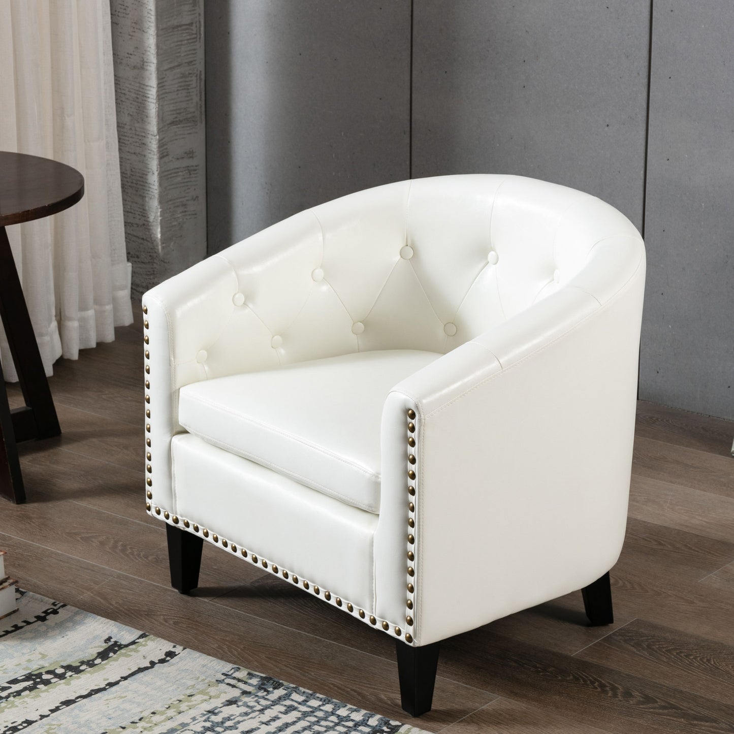 Tufted Barrel Chairtub Chair For Living Room Bedroom Club Chairs