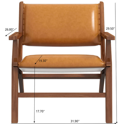 Hendrix - Antique Arm Chair - Brown / Rustic / Tan