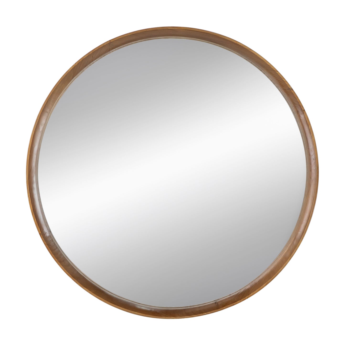 Round Wood Mirror, Wall Mounted Mirror Home Decor For Bathroom Living Room