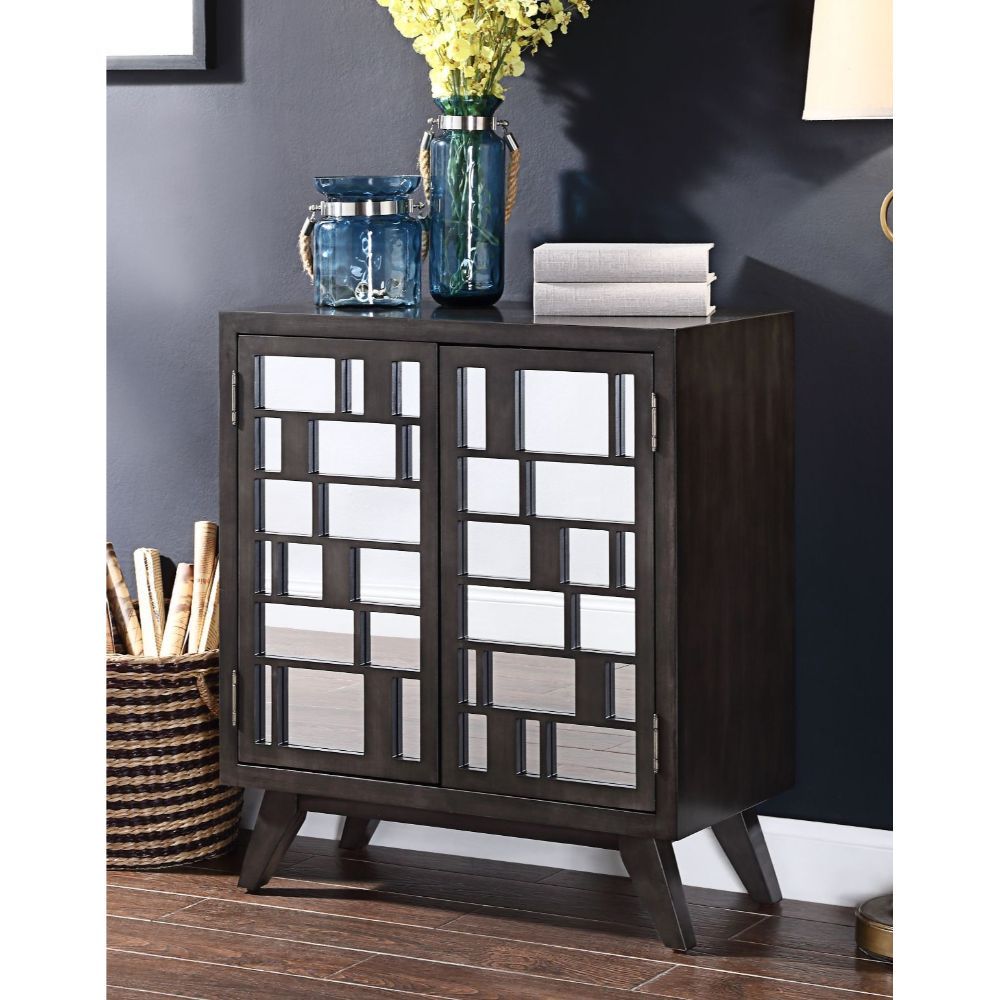 Melville - Accent Table - Dark Gray-Oak