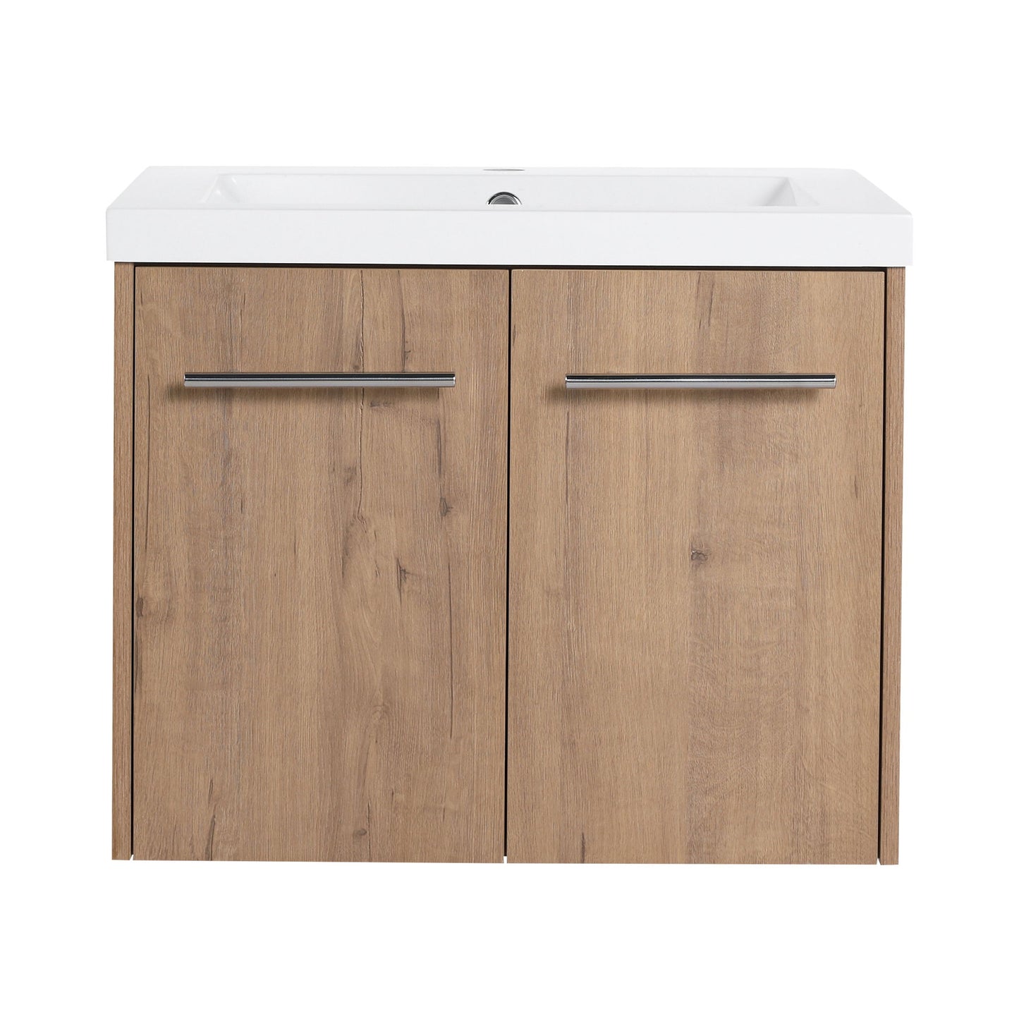 Modern Floating Bathroom Vanity With Resin Sink, Soft Close Doors