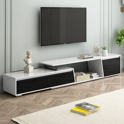Minimalist Rectangle Extendable TV Cabinet With 2 Drawers And 1 Cabinet