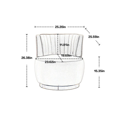 360 Degree Swivel Cuddle Barrel Accent Sofa Chair